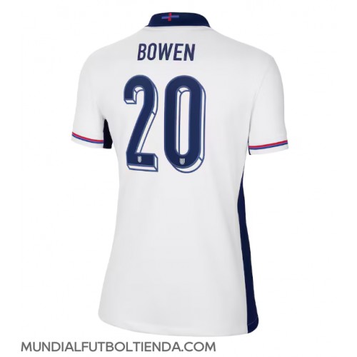 Camiseta Inglaterra Jarrod Bowen #20 Primera Equipación Replica Eurocopa 2024 para mujer mangas cortas